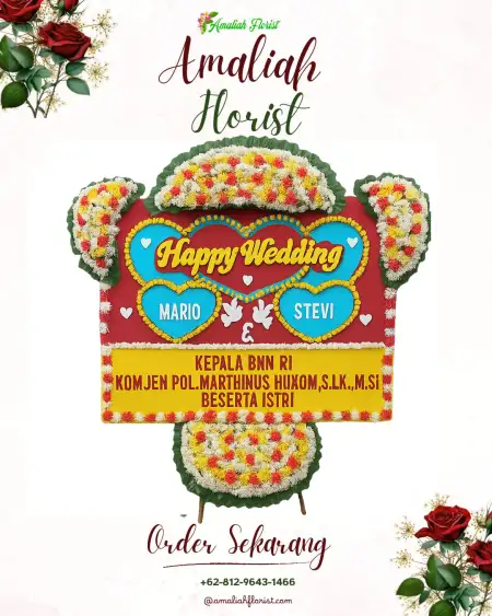 Papan Bunga Pernikahan Tambakselo